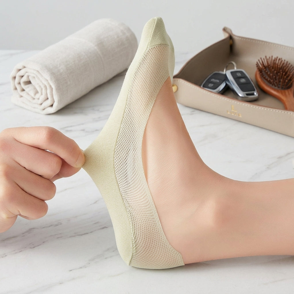 Ice Silk Invisible No Show Socks