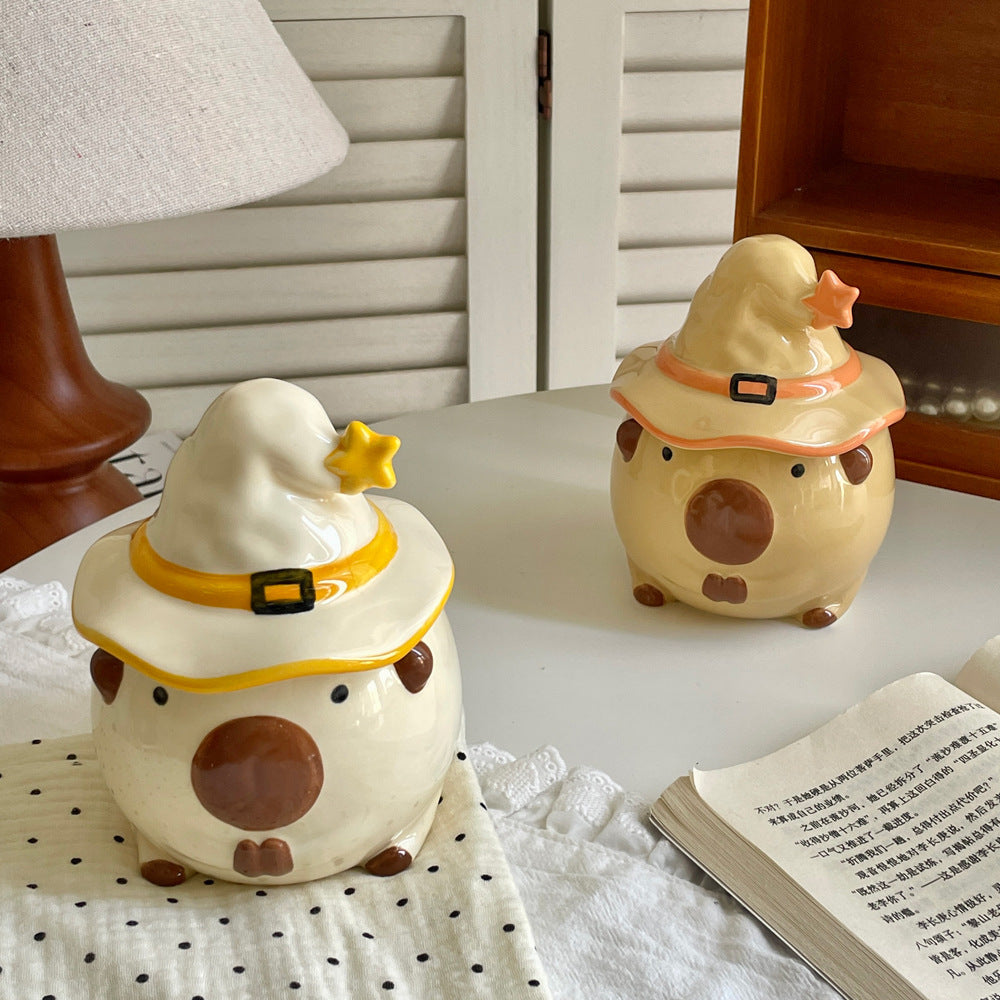 Cute Capybara Mug | Ceramic Coffee Mug with Lid | Kawaii Cup | Women's Gift | Coffee Mug | Tea Cup | Milk Mug | Birthday Gift | Office Mug